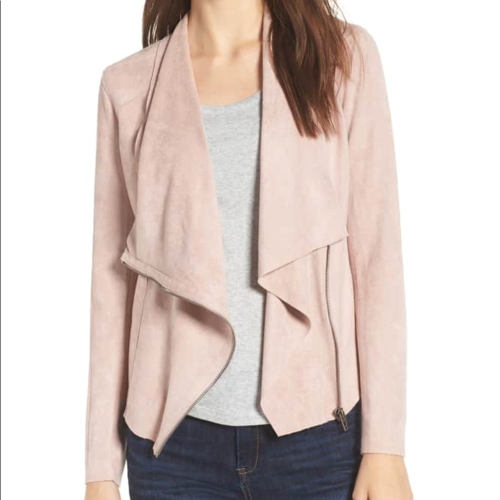 BlankNYC Drape Front Faux Suede Jacket XS